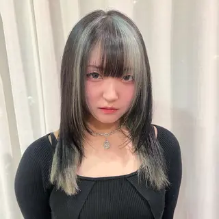 ロング カラー パーマ ヘアアレンジ gimmick 自由が丘所属・原中 亮汰のヘアスタイル