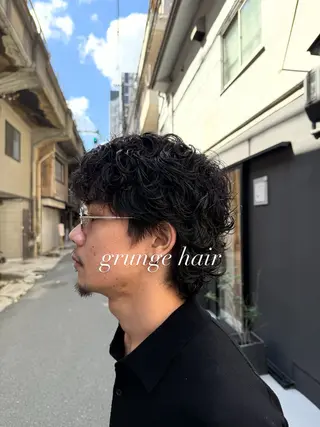 パーマ メンズ 大阪中崎町駅 メンズカット関田拳のヘアスタイル