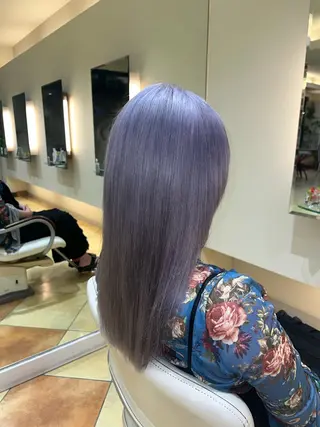 セミロング カラー 最高の髪質改善🩵 艶カラー 惠美のヘアスタイル