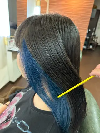 セミロング カラー インナーカラー指名 No.1菊池柊真のヘアスタイル