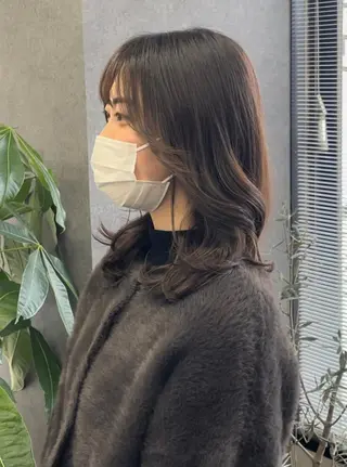 ミディアム カラー FRAME spa&hair room博多店【フレーム】所属・髪質改善|顔周り|博 多|川上智也のヘアスタイル