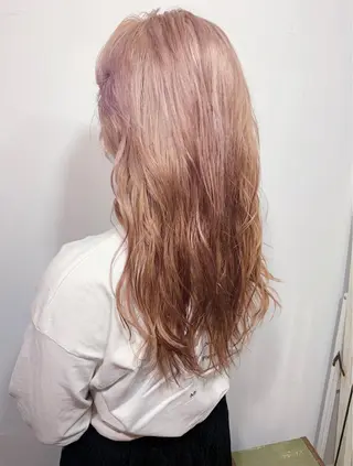 セミロング カラー ブリーチカラーNo. 1🌈 RYOGAのヘアスタイル
