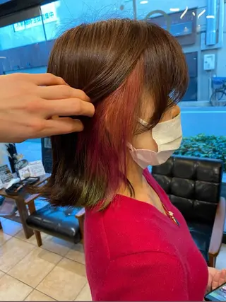 ミディアム 西田辺/ タカスナオヤのヘアスタイル