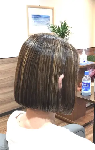 ミディアム カラー Annon プライベートサロンのヘアスタイル