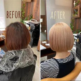 ミディアム カラー edA所属・竹内 央のヘアスタイル