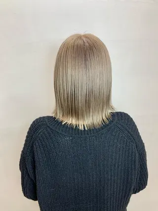 ミディアム カラー Stir Maison 大宮所属・ryuma/ボブ /透明感カラーのヘアスタイル