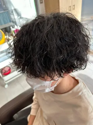 ミディアム パーマ メンズ 💈メンズ特化 美容師サキ💈のヘアスタイル