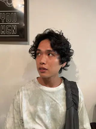 ミディアム パーマ メンズ barber　shop KING所属・💈メンズ　床屋💈 似合わせ💈春日井のヘアスタイル