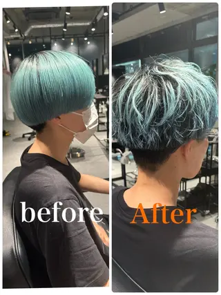 ショート 川畑 大地/波巻きパーマのヘアスタイル