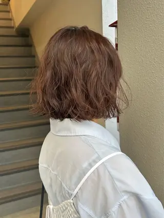 ミディアム パーマ 綾/ベージュカラー /パーマ🩰のヘアスタイル