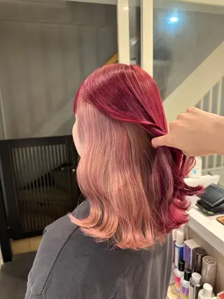 カラー 🍓URARA 🥀最強ハイトーン❤のヘアスタイル