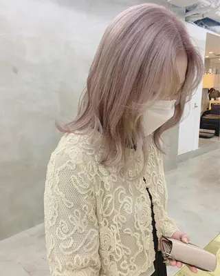 ミディアム カラー ブームボックス所属・🐝ハイトーンカラー hachi🐝のヘアスタイル