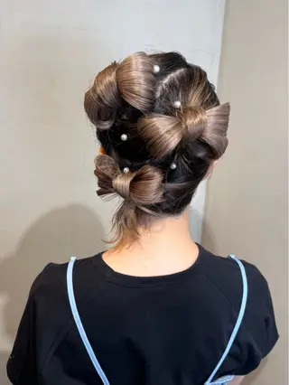セミロング ヘアアレンジ ERI/酸性スト レート/ヘアセットのヘアスタイル