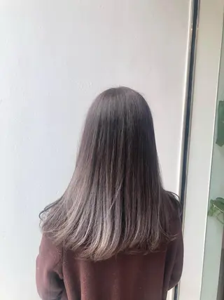 セミロング カラー 大阪長居🌱野見山 卓也のヘアスタイル