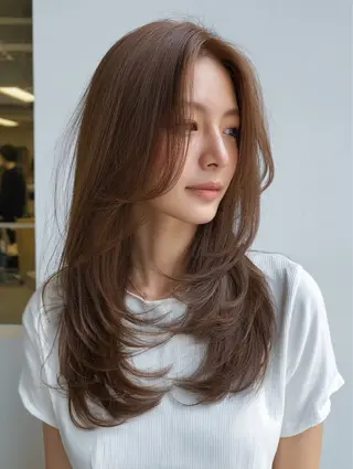 ロング カラー 艶カラー/髪質改善/ はかまた🕊️のヘアスタイル