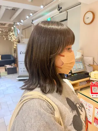 ミディアム レイヤー/暖色/ 髪質改善/永礼芳果のヘアスタイル