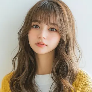 ヘアアレンジ ミディアム カラー 透明感カラー/艶髪 💙似合わせrunaのヘアスタイル