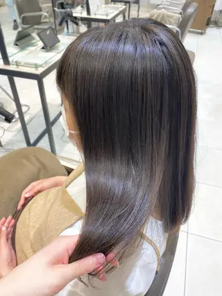 ロング 似合わせ艶髪カラー ❤️ハダユミのヘアスタイル