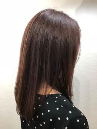 セミロング カラー 佐々木 政徳のヘアスタイル