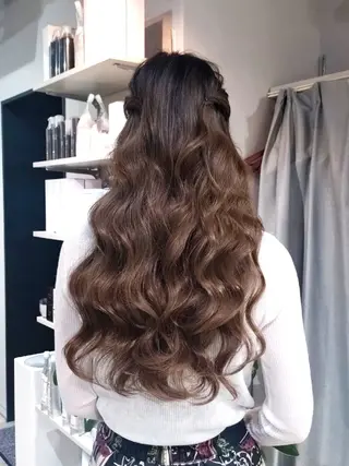 ロング ヘアアレンジ ヘアアレンジ/透明感 カラー/AKARIのヘアスタイル