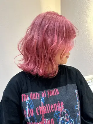 ミディアム カラー 竹田 真梨子のヘアスタイル