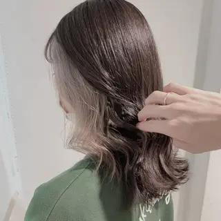 ロング カラー 韓国レイヤー🕊️ 柔らかベージュ🧸のヘアスタイル