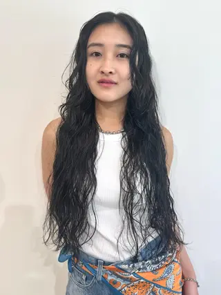 ロング パーマ Lino hair design 千葉店【リノヘアデザイン】所属・Lino CHIKARA✂︎のヘアスタイル