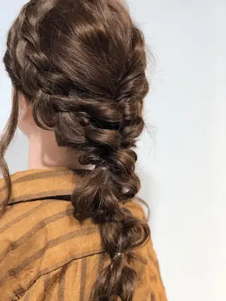 ロング カラー ヘアアレンジ 辻堂メンズ特化 YU-YAのヘアスタイル