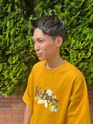 ミディアム パーマ メンズ je suis heureuse所属・ハイライトカラー 🌀ゆい❣️のヘアスタイル