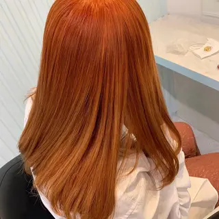 セミロング パーマ ヘアアレンジ 💕上野美容師☁ ブリーチ💖サワのヘアスタイル