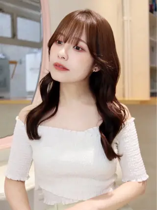 ロング カラー 韓国風カラー✄ カズホのヘアスタイル