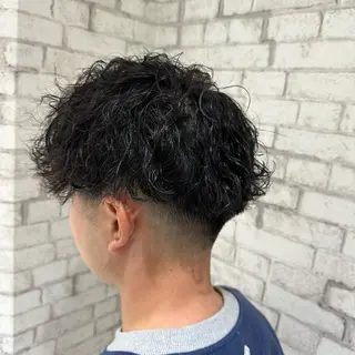 パーマ メンズ 小顔レイヤー/ 透明感カラー/増田のヘアスタイル