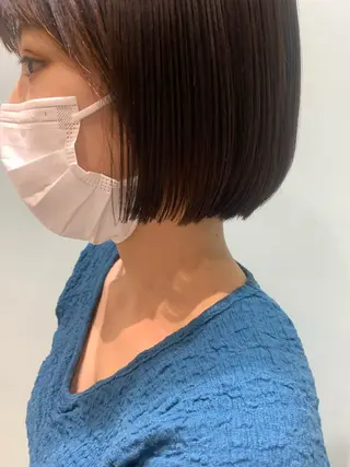 ショート カラー ミディアムパーマ /癖毛パーマのヘアスタイル