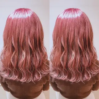 セミロング カラー 韓国🇰🇷 ✂︎hair 内田愛のヘアスタイル