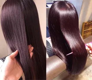 ロング カラー ヘアアレンジ 🤎艶髪×透明感🤎 【𝙔𝙐𝙕𝙐】のヘアスタイル