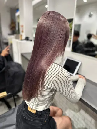 セミロング ヨシミ カズヤのヘアスタイル