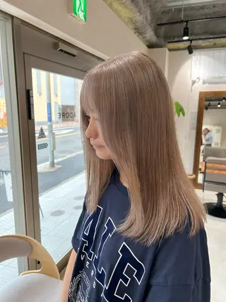 セミロング カラー 🎀髪質改善・艶髪カ ラー🎀YUMEKAのヘアスタイル