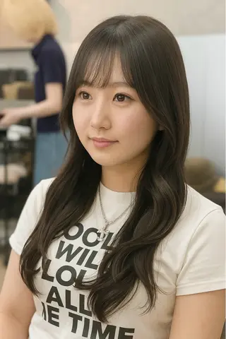 ロング ✨韓国ヘア✨ レイヤー✂️鎌倉楓麻のヘアスタイル