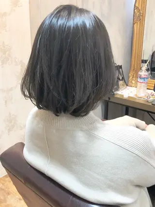 ミディアム カラー 髪質改善くすみカラー 🍀/石川大輔のヘアスタイル