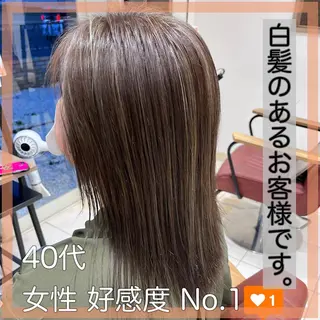 ミディアム カラー 長津 健一郎のヘアスタイル