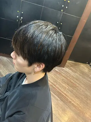 ミディアム メンズ 大阪/梅田/シャドウ パーマ/ノボリユウタのヘアスタイル