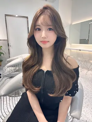 ロング 髪質改善×韓国ヘアサロン Role 博多【ロール】所属・yui🎀ブリーチ なしWカラー／博多のヘアスタイル