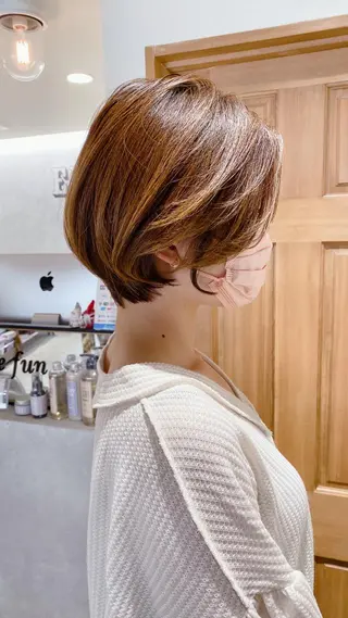 ショート ブリーチ ツイスパ フクヤマシンのヘアスタイル