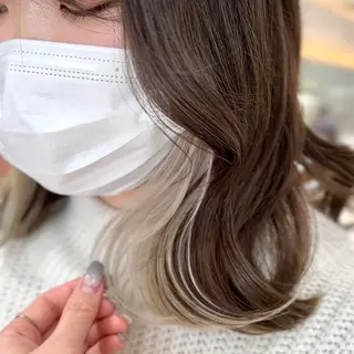 ミディアム カラー 小顔レイヤー/ 透明感カラー/増田のヘアスタイル