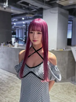 ロング カラー ALBUM池袋店所属・レイヤー💚ショート なかむらるか🐬💞のヘアスタイル