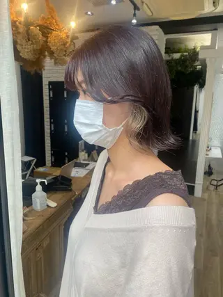 ショート カラー ヘアアレンジ あおい 🍒暖色カラーのヘアスタイル