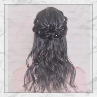 セミロング ヘアセット/着付け 𓇼 松本 夏美𓇼のヘアスタイル