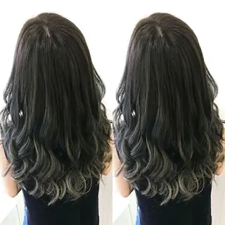 ロング カラー れん/ハイトーン /エクステ/韓国風のヘアスタイル