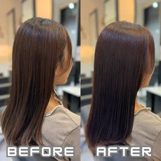 ロング YASU🍎CUT 赤系カラー/ヘアケアのヘアスタイル