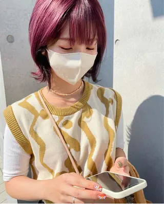 ミディアム カラー ZOA classic hair所属・東 みのりのヘアスタイル